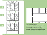 2 Pcs Large Metal Garden Trellis for Outdoor Yard & Patio V767-HW-ZZ122-G2
