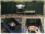 Foldable Iron Windshield for Stove Lightweight Camping Protection V1366-AZ2-W-22726