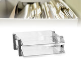 Desk File Letter Tray Layered Classified Documents Rack Acrylic Office Storage Rack Transparent 2 V1294-YM0626-3117220312913