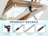 Stainless Steel Window Opener Pole User-Friendly Design, Flexible Reach, Non-Slip Bottom, Ideal V1366-AZ2-W-15043