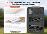Carport Replacement Canopy, 6 x 3.6 m Potable Garage Tent Top Tarp, UV-Resistant & Waterproof Car V952-CKPB12X20FTBB7CQI001V0