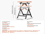 4-in-1 Roller Stand, 220 kg Load Capacity, 838.2-1270 mm Adjustable Height, Folding Heavy Duty with V952-DGZDZGTMGGJ4QQC0MV0
