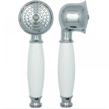 Complete bathroom shower head, anti-limescale shower head with ceramic handle, silver shower head, V1189-LC-LY-00123