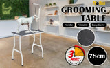 Paw Mat Pet Grooming Salon Table 78cm Adjustable Foldable Mobile for Commercial BLACK V274-PET-PGT101-BK