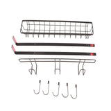 Refrigerator Hanging Shelf Nail Free with Hooks Black Refrigerator Spice Rack for Home Kitchen V1294-YM0626-3118220339511
