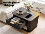 Artiss Bedside Table with 1 Drawer Side Table Black Nightstand FUR-Z-BS-05-BK