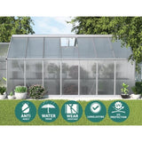 Green Fingers Greenhouse 4.2x2.5x1.95M Aluminium Polycarbonate Green House Garden Shed GH-ALU-C-422X250-AB