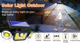 Outdoor Solar Lights with 3 Adjustable Head for Porch Garden Patio V178-65586