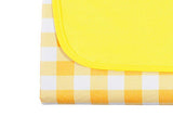 Outdoor Picnic Blanket Oxford Cloth Foldable Multifunctional Sandproof Beach Mat Yellow Checkered V1294-YM0901-3118240002112