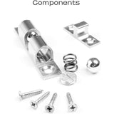 Door Catches 4 Pieces, Metal Ball ROller, Stainless Steel Cabinet Door Catch-Silver V1188-MS-227-1220