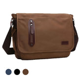Canvas Messenger Bag for Men Women 15 Inch Laptop Bag for Work Casual Satchel Bags Crossbody V1369-AZ3-W-10921