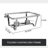 9L Chafing Dish Set Buffet Pan Bain Marie Bow Stainless Steel Food Warmer V201-FAZ4990SI8AU