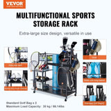 Golf Storage Garage Organizer, 2 Golf Bag Stand Holder and Other Sports Equipment Storage Rack, V952-GEFSNJHSS4G25AL4YV0