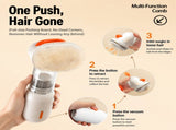 White Rechargeable Pet Grooming Vacuum Brush and Hair Deshedding Comb with 140&deg Curved Pin Comb & V888-ELOSUNG52378