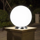 40cm Diameter Solar Globe Post Lights Lamp Post Light Fixture Modern Pillar Outside Lighting Auto V1107-124-76683-WHT-40CM