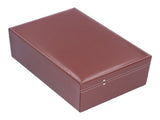 Jewelry Storage Box Double Layer PU Leather Necklace Watches Organizer Container with Key V1294-YM0901-3117210140711