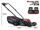BAUMR-AG 450CX 40V SYNC Cordless Lawn Mower Kit, Fast Charger, 2 x 4Ah Battery, 320mm Grass Cutting V219-MOWCLSBM45CA