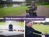 EQUIPMED FreeLite Mid-Sized Electric Foldable Mobility Scooter, Lithium Battery, Long Range and V219-HMBMSCEQ4LBB