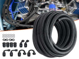 6AN Fuel Line Kit, 6.1 m Fuel Hose Kit, 0.86 cm Nylon Stainless Steel Braided Fuel Line V952-QCYYRYRGNLBZSYIKSV0