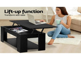 Artiss Coffee Table Lift-top Coffee Table Black FURNI-G-COF-LIFT-BK