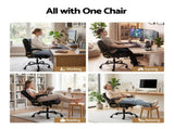 Artiss Executive Office Chair Mid Back Black OCHAIR-G-7023-BK
