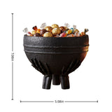 Skeleton Hands Cauldron Planter, Black Resin Witch Pot With Spooky Claw Hand Base, Halloween V1366-AZ2-W-13182