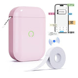 Portale Label Printer Wireless Bluetooth Label Maker Machine with Label Paper Pink V1263-JX-7263-3