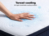 RoomSense Queen Mattress, 34cm Thick Medium Firm Hybrid Mattress for Back Pain Relief, Tencel XFKF-MA-1666-34-Q