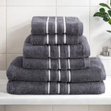 6 Pack Bath Towels Set Cotton Towel Grey TOWEL-6-ALL-GR