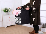 Foldable Fabric Laundry Basket Cotton Laundry Large Bag Collapsible Storage Basket V1294-YM0717-10134599