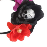 Halloween Rose Skull Headband Flower Crown Hair Bands Wreath Garland Floral Headpiece Women Leaf V1366-AZ2-W-05252