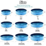 48*12in Foldable Dog Pet Bath Pool Collapsible Dog Pet Pool Bathing Tub Teen Pool Doggie Wading Pool V1107-125-17910-BLU4