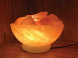 Orku Fire Bowl Himalayan Pink Salt Lamp - Hand Carved Rocks Night Light V238-SUPDZ-32767513198672