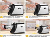 Electric Cheese Grater, 250W 5-in-1 Professional Cheese Grater Electric Vegetable, Electric V1192-AZ-W-10103