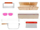 9PCS/Set 1200ml Silicone Soap Molds Kit Wood Bread Cutter DIY Soap Making Cutting Tool V1294-YM0901-3118210069211