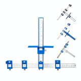 Woodworking Punch Locator For Cabinet Doors - Blue Handle Set PRL-5051442060DBT