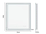 Interior Ave - 70 x 90cm Rectangle Frameless LED Bathroom Mirror V355-IA-RWM-9070