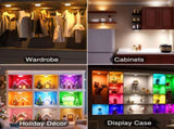 Puck Lights with Remote Control, 4-Pack Wireless Stick On Lights for Under Cabinet, Closet, Bedroom, V1171-CC-BOM001258