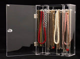 Acrylic Necklace Holder with 24 Hooks Clear Necklace Organizer Dustproof Rotation Jewelry Storage V1294-YM0523-10335042