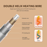 Heated Blanket Electric Throw,4 Heat Settings & 8H Auto Shut-Off Double Helix Fast Heating Electric V1107-742-24111-WHT1