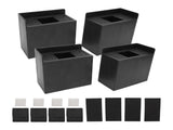 4 PCS 4in L Shaped Anti Vibration Pads Rectangular Non Slip Foot Pad Bed Risers for Washing Machine V1294-YM0716-3117220169211