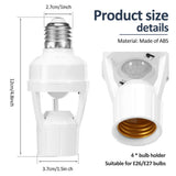 4 Pcs Motion Sensor Light Socket Smart Screw in Light Bulb Outlet Easy to Install for Basement V1192-AZ-W-21684