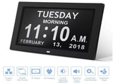 Black 10.1-Inch Digital Clock with Medication Reminders & Multi-Function Alarm - Ideal for Elderly V888-ELOSUNG18097