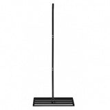 Lambu Lawn Levelling Rake Heavy Duty 75x25cm Steel Head Adjustable Handle Black UM1288-AU