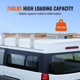 Van Roof Ladder Rack, 3 Bars Alloy Steel Roof Racks, 750 LBS Capacity Rain-Gutter Roof Rack, V952-XSHCH37503964J82WV0