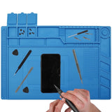 Silicone Repair Mat 932&degF/ 500&degC Heat-Resistant Soldering Mat Anti-Slip Electronic Repair Work Mat V1369-AZ3-W-12571