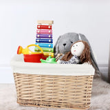 4 Piece Wicker Storage Baskets With Liner Set V915-MB0055