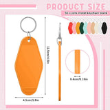 50 Pcs Motel Keychain Blank Hotel for DIY Crafts Ornament V1366-AZ2-W-21709
