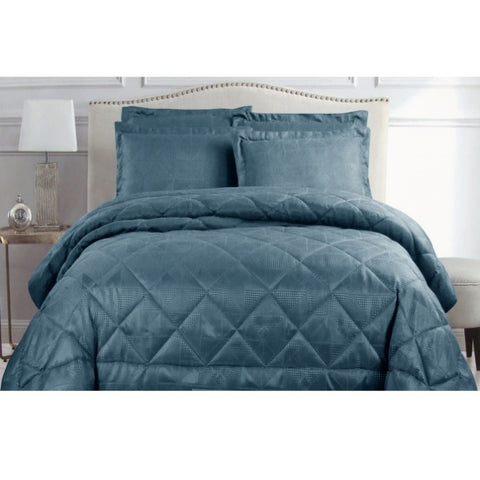 Hotel Living Eli Jacquard Comforter Set King Blue V442-ATX-COMFORTER-ELIJACQUARD-BLUE-KI