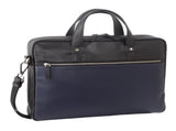 Pierre Cardin Mens Pebbled Leather 15" Laptop Computer Bag Travel Overnight - Black V563-PC3300-BLACK
